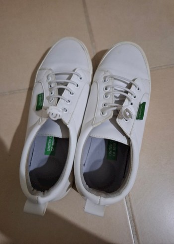 Beyaz Minimalist Kadın Spor Ayakkabı - Görsel 3