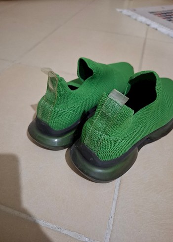 Yeşil Elastik Kadın Spor Ayakkabı - Görsel 3