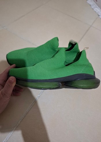 Yeşil Elastik Kadın Spor Ayakkabı - Görsel 2