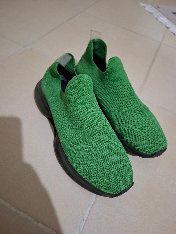 Yeşil Elastik Kadın Spor Ayakkabı - Görsel 5