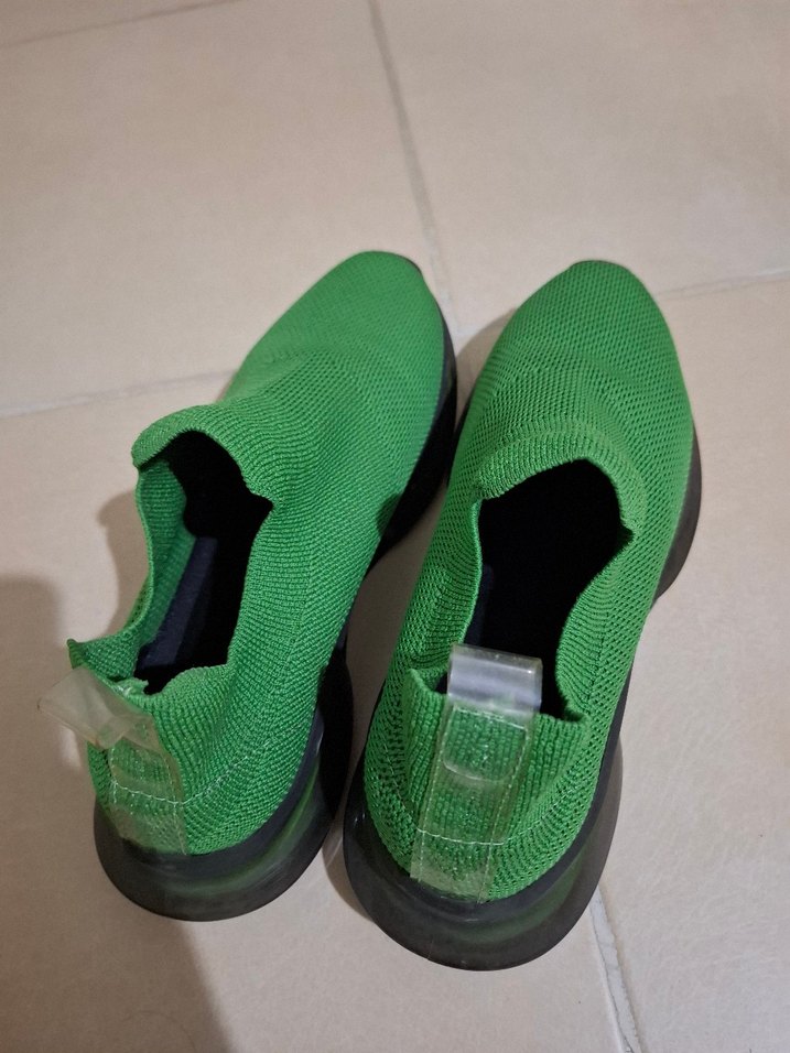 Yeşil Elastik Kadın Spor Ayakkabı - Görsel 4