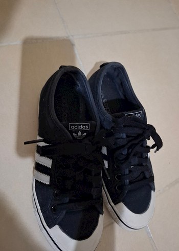 Adidas Siyah Beyaz Çizgili Spor Ayakkabı - Görsel 3