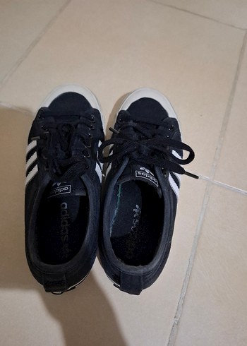 Adidas Siyah Beyaz Çizgili Spor Ayakkabı - Görsel 5