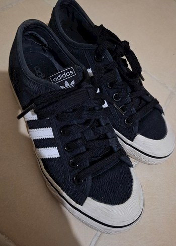 Adidas Siyah Beyaz Çizgili Spor Ayakkabı - Görsel 4