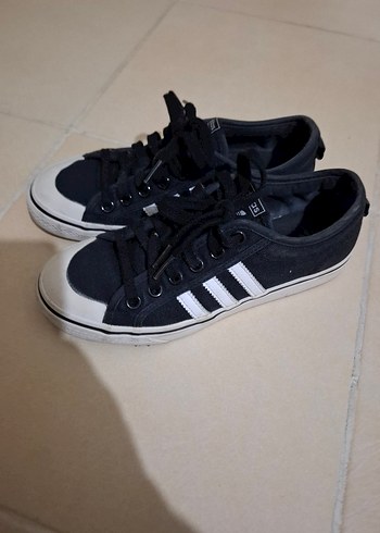 Adidas Siyah Beyaz Çizgili Spor Ayakkabı - Görsel 7