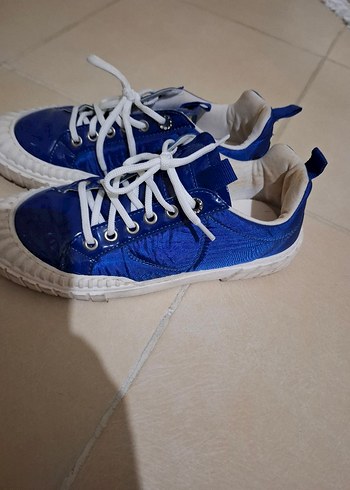 Kadın Mavi Fırfırlı Spor Ayakkabı - Görsel 3