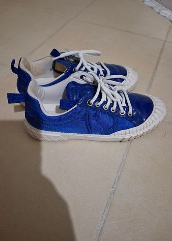 Kadın Mavi Fırfırlı Spor Ayakkabı - Görsel 5