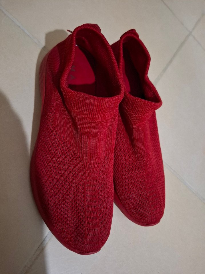 Kırmızı corap Kadın Spor Ayakkabı - Görsel 5