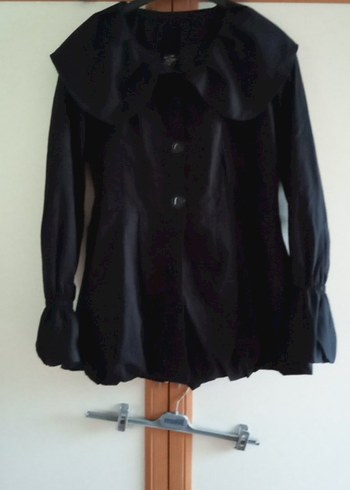 Siyah Midi Goth ceket
