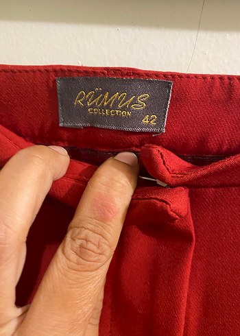 42 Beden Kırmızı Kadın Kumaş Pantolon