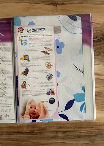 Altınbaşak Mavi Çiçek Desenli Çift Kişilik Nevresim Takım - Görsel 3