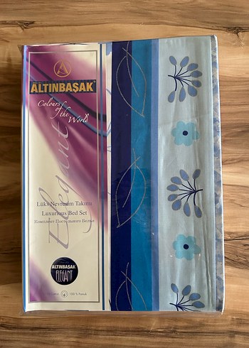 Altınbaşak Mavi Çiçek Desenli Çift Kişilik Nevresim Takım - Görsel 2