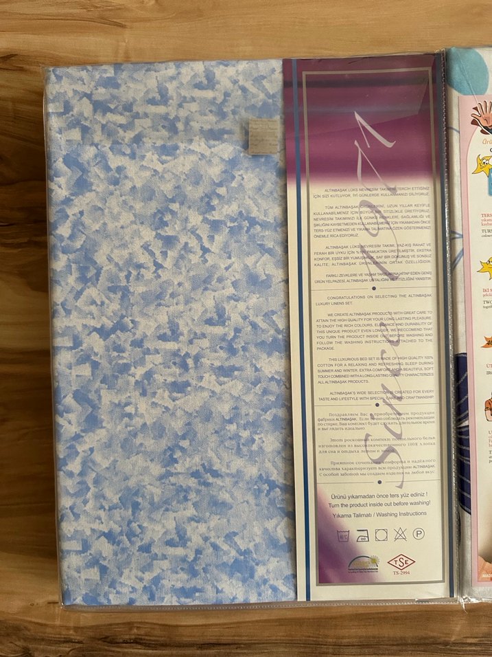 Altınbaşak Mavi Çiçek Desenli Çift Kişilik Nevresim Takım - Görsel 4