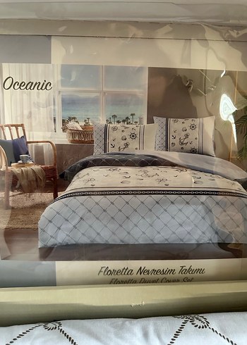 Mavi Gri Desenli Nevresim Takımı - Görsel 2