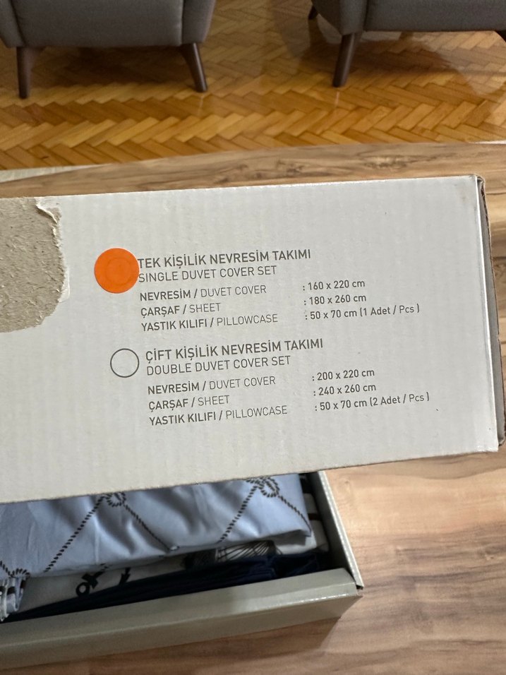 Mavi Gri Desenli Nevresim Takımı - Görsel 3