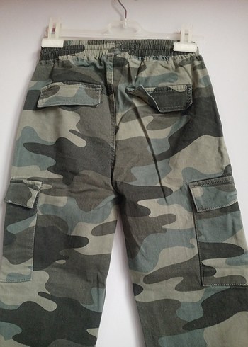 Erkek Çocuk Kamuflaj Desenli Gri Bol Pantolon - Görsel 4