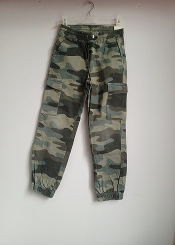 Erkek Çocuk Kamuflaj Desenli Gri Bol Pantolon - Görsel 5