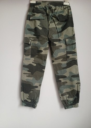 Erkek Çocuk Kamuflaj Desenli Gri Bol Pantolon - Görsel 3