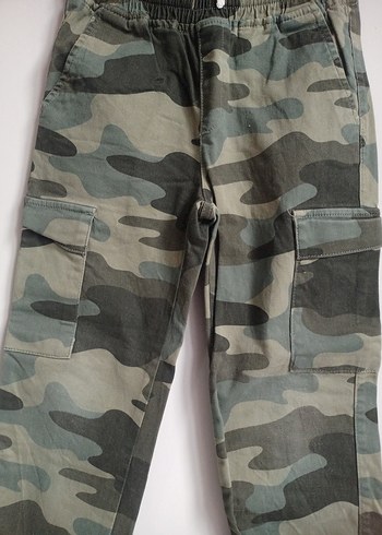 Erkek Çocuk Kamuflaj Desenli Gri Bol Pantolon - Görsel 2