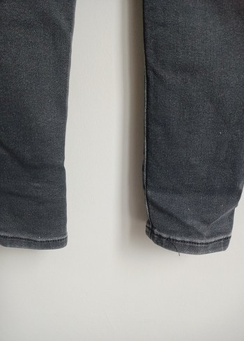 Gri Elastik Bel Kız Kot Pantolon - Görsel 7