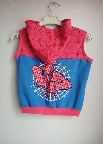 Erkek Çocuk Kapüşonlu Fermuarlı Baskılı Yelek - Görsel 3