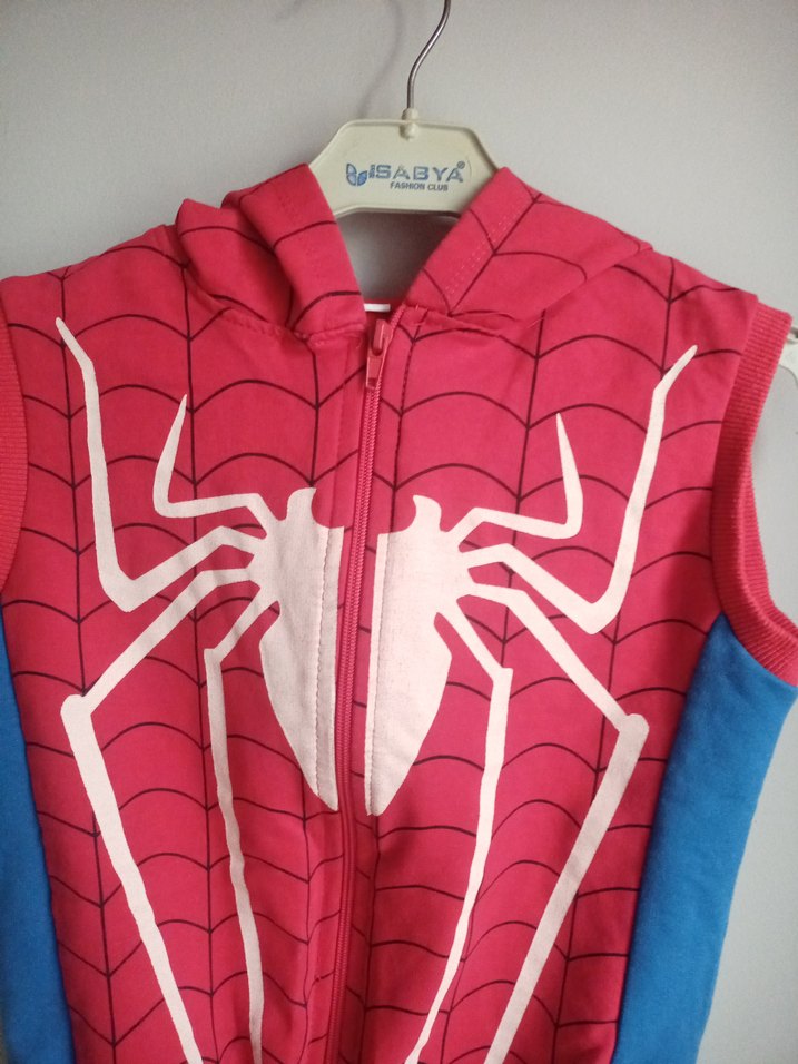 Erkek Çocuk Kapüşonlu Fermuarlı Baskılı Yelek - Görsel 2