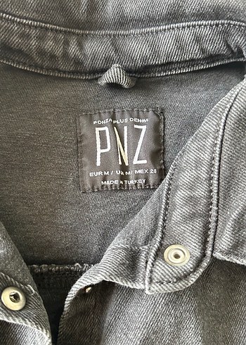 Siyah Düğmeli Uzun Kollu Denim Ceket - Görsel 3