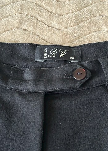 Kadın Siyah Regular Fit Kumaş Pantolon - Görsel 4