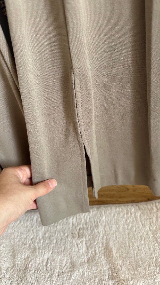 Bej Kemerli Rahat Kesim Kadın Kumaş Pantolon - Görsel 5