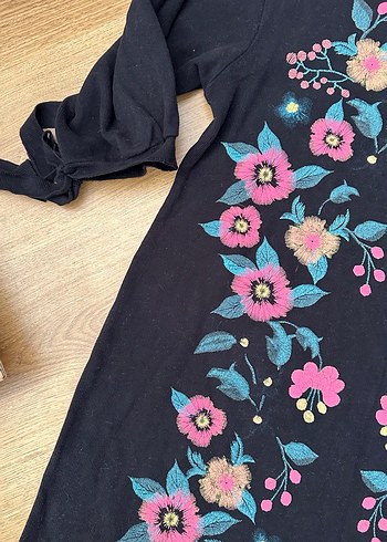 Çiçek Desenli Bohem Hamile Gömleği - Görsel 4