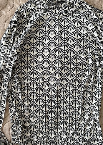 Bohem Gri Örgü Desenli Balıkçı Yaka Bluz - Görsel 6