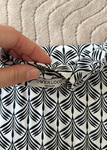 Bohem Gri Örgü Desenli Balıkçı Yaka Bluz - Görsel 4