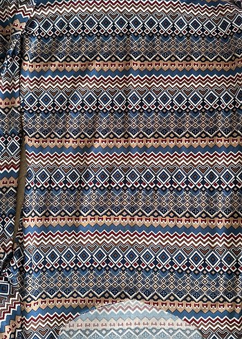 Bohem Çok Renkli Desenli Hamile Tunik - Görsel 3