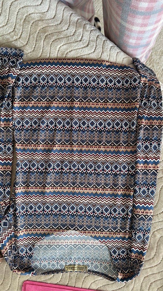 Bohem Çok Renkli Desenli Hamile Tunik - Görsel 2