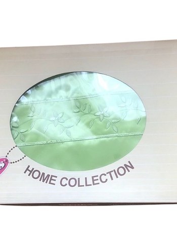 İşlemeli Parlak Yeşil Saten Yatak Örtüsü - Görsel 5