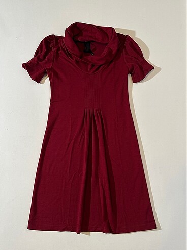 Bordo Penye Elbise