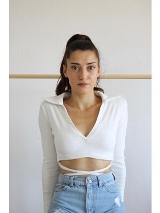 Bağlamalı Crop Bluz