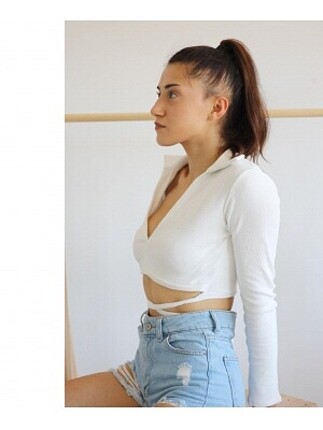 Diğer Bağlamalı Crop Bluz