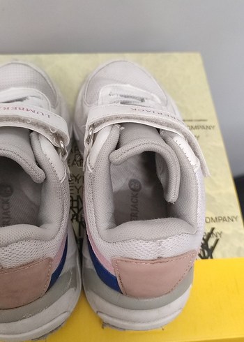 Kız Çocuk Beyaz Gri Lumberjack Spor Ayakkabı - Görsel 4