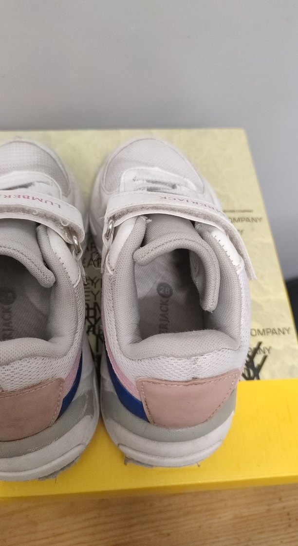 Kız Çocuk Beyaz Gri Lumberjack Spor Ayakkabı - Görsel 4