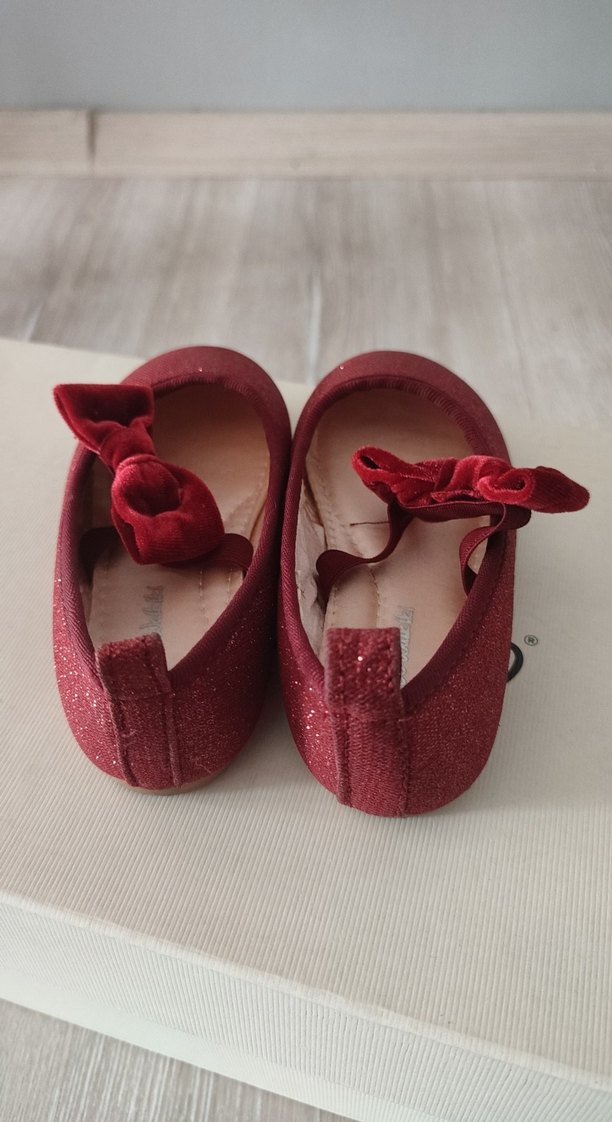 Kız Çocuk Kırmızı Babet Fiyonk - Görsel 3