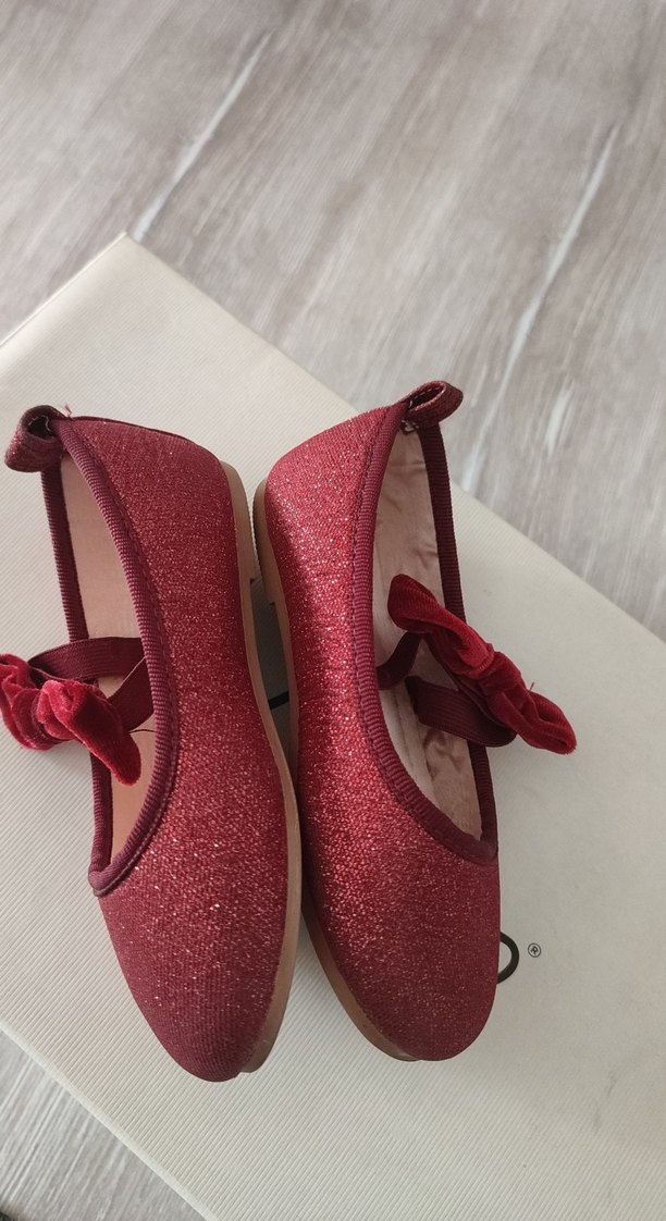 Kız Çocuk Kırmızı Babet Fiyonk - Görsel 2