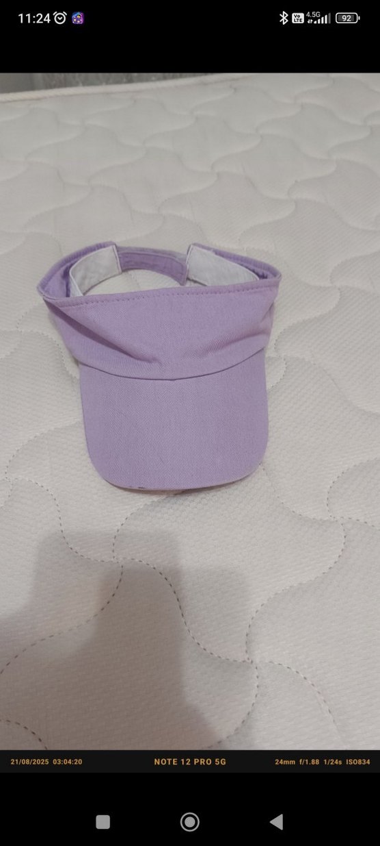 Pastel Mor Kadın Şapka Velcro Ayarlı - Görsel 2