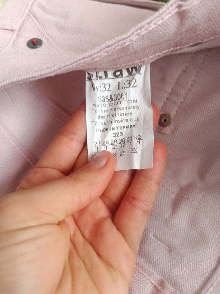 Pembe Kadın Kot Pantolon - Görsel 3