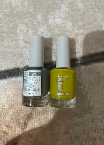 Beaulis Gri ve Sarı Oje Seti