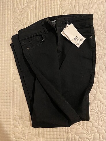 Siyah Mom Jeans Boyfriend Likralı pantolon
