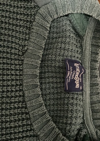 Erkek Yeşil Örgü Sokak Stili Kazak - Görsel 2