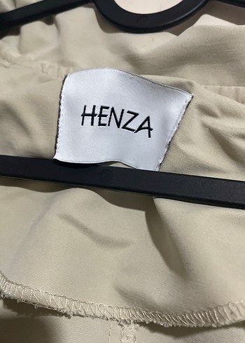 Düğmeli Bej Uzun Trençkot - Görsel 4