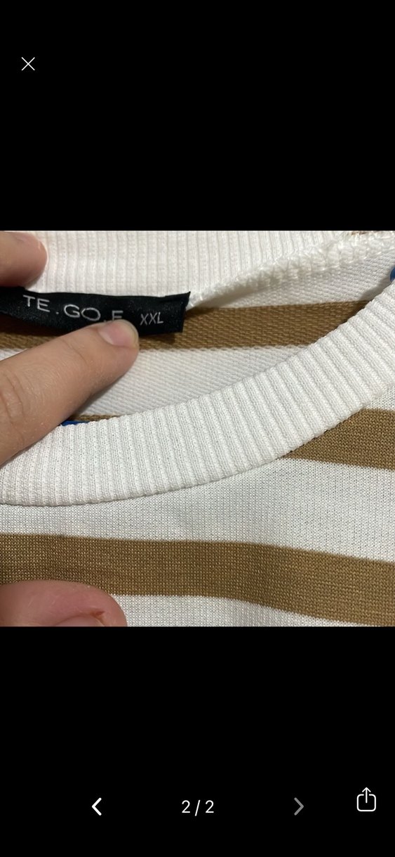 Kadın Uzun Kollu Çizgili Tunik - Görsel 2