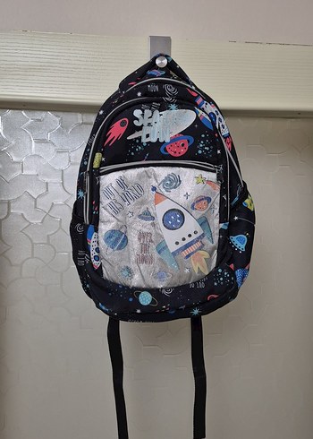Uzay Temalı Çok Bölmeli Çocuk Sırt Çantası - Görsel 2